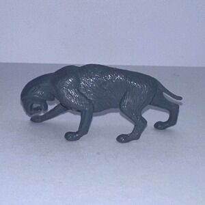 Marx Smilodon Vintage Playset‎ Prehistoric Mammal Grey Plastic Animal Figure